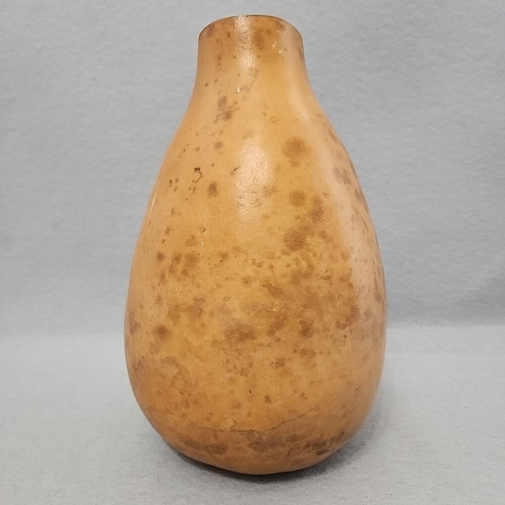 2004 SIGNED Southwestern Art Gourd Vase Painted Handmade Joan Mitchell KS - Picture 4 of 9